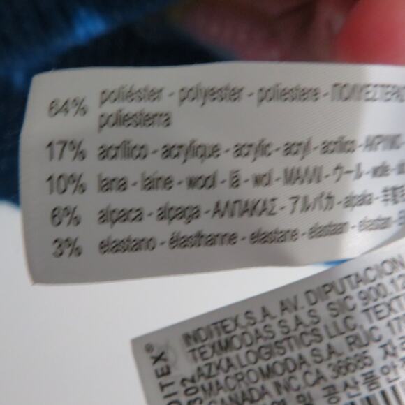 Zara Womens Sz S Rainbow Crochet Scalloped Vest Wool Alpaca Blend Sleeveless - Picture 5 of 5